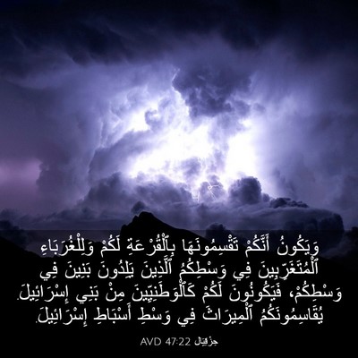 Picture 03 - حِزْقِيَال 47:22 AVD - وَيَكُونُ أَنَّكُمْ - Bible Verse Picture