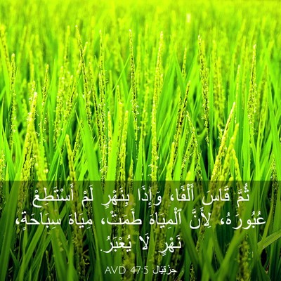Picture 03 - حِزْقِيَال 47:5 AVD - ثُمَّ قَاسَ أَلْفًا، - Bible Verse Picture