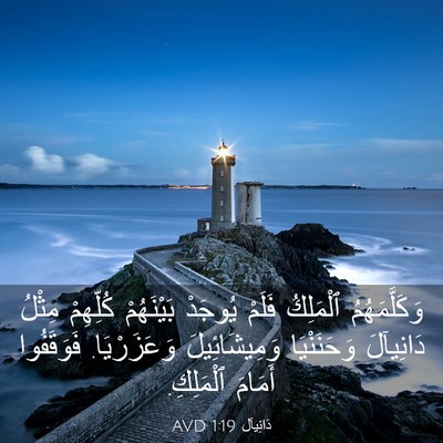 Picture 03 - دَانِيآل 1:19 AVD - وَكَلَّمَهُمُ ٱلْمَلِكُ - Bible Verse Picture