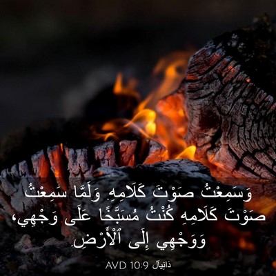 Picture 03 - دَانِيآل 10:9 AVD - وَسَمِعْتُ صَوْتَ - Bible Verse Picture
