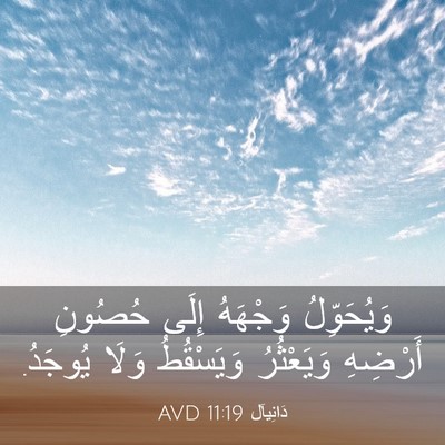 Picture 03 - دَانِيآل 11:19 AVD - وَيُحَوِّلُ وَجْهَهُ - Bible Verse Picture