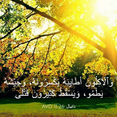 Picture 03 - دَانِيآل 11:26 AVD - وَٱلْآكِلُونَ أَطَايِبَهُ - Bible Verse Picture