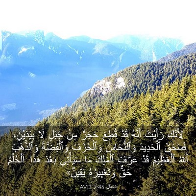 Picture 03 - دَانِيآل 2:45 AVD - لِأَنَّكَ رَأَيْتَ - Bible Verse Picture