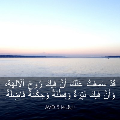 Picture 03 - دَانِيآل 5:14 AVD - قَدْ سَمِعْتُ عَنْكَ أَنَّ - Bible Verse Picture