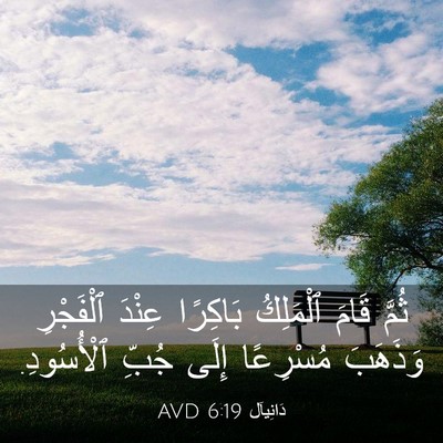 Picture 03 - دَانِيآل 6:19 AVD - ثُمَّ قَامَ ٱلْمَلِكُ - Bible Verse Picture