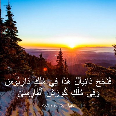 Picture 03 - دَانِيآل 6:28 AVD - فَنَجَحَ دَانِيآلُ هَذَا - Bible Verse Picture