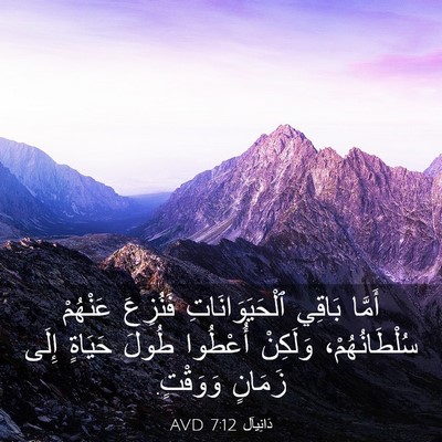 Picture 03 - دَانِيآل 7:12 AVD - أَمَّا بَاقِي - Bible Verse Picture