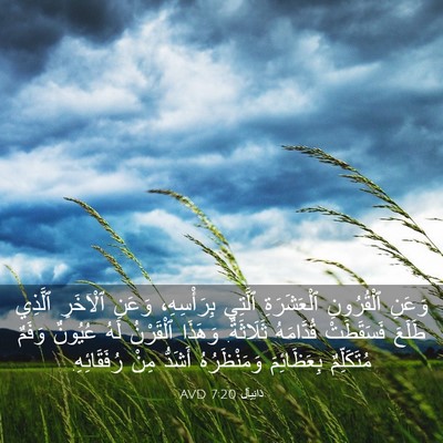 Picture 03 - دَانِيآل 7:20 AVD - وَعَنِ ٱلْقُرُونِ - Bible Verse Picture