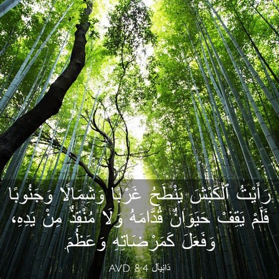Picture 03 - دَانِيآل 8:4 AVD - رَأَيْتُ ٱلْكَبْشَ - Bible Verse Picture