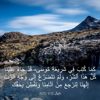 Picture 03 - دَانِيآل 9:13 AVD - كَمَا كُتِبَ فِي شَرِيعَةِ - Bible Verse Picture