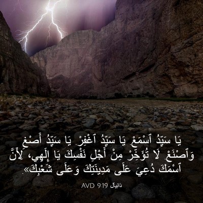 Picture 03 - دَانِيآل 9:19 AVD - يَا سَيِّدُ ٱسْمَعْ. يَا - Bible Verse Picture