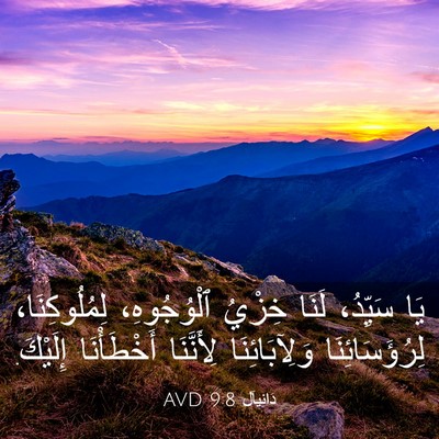 Picture 03 - دَانِيآل 9:8 AVD - يَا سَيِّدُ، لَنَا خِزْيُ - Bible Verse Picture