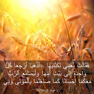 Picture 03 - رَاعُوث 1:8 AVD - فَقَالَتْ نُعْمِي - Bible Verse Picture
