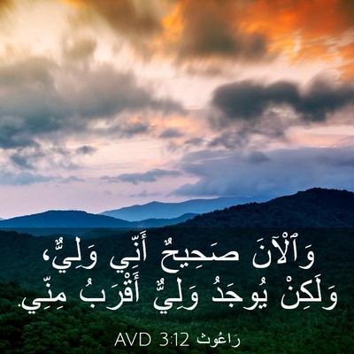 Picture 03 - رَاعُوث 3:12 AVD - وَٱلْآنَ صَحِيحٌ أَنِّي - Bible Verse Picture