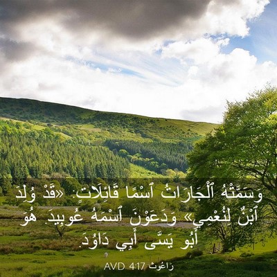 Picture 03 - رَاعُوث 4:17 AVD - وَسَمَّتْهُ ٱلْجَارَاتُ - Bible Verse Picture