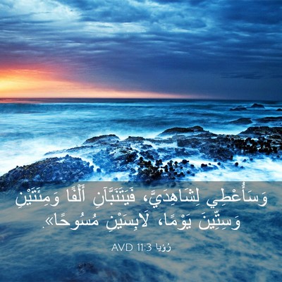 Picture 03 - رُؤيا 11:3 AVD - وَسَأُعْطِي لِشَاهِدَيَّ، - Bible Verse Picture