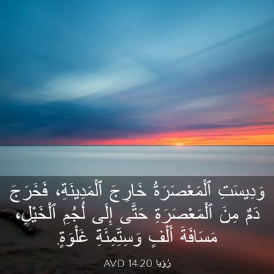 Picture 03 - رُؤيا 14:20 AVD - وَدِيسَتِ ٱلْمَعْصَرَةُ - Bible Verse Picture
