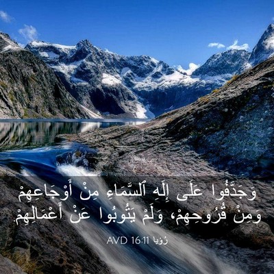 Picture 03 - رُؤيا 16:11 AVD - وَجَدَّفُوا عَلَى إِلَهِ - Bible Verse Picture