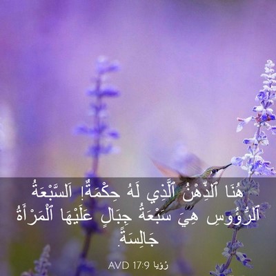 Picture 03 - رُؤيا 17:9 AVD - هُنَا ٱلذِّهْنُ ٱلَّذِي - Bible Verse Picture