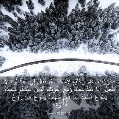Picture 03 - رُؤيا 19:10 AVD - فَخَرَرْتُ أَمَامَ - Bible Verse Picture