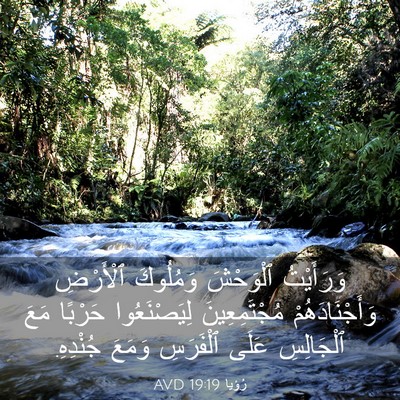 Picture 03 - رُؤيا 19:19 AVD - وَرَأَيْتُ ٱلْوَحْشَ - Bible Verse Picture
