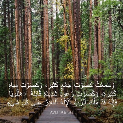 Picture 03 - رُؤيا 19:6 AVD - وَسَمِعْتُ كَصَوْتِ - Bible Verse Picture