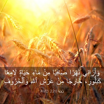 Picture 03 - رُؤيا 22:1 AVD - وَأَرَانِي نَهْرًا - Bible Verse Picture