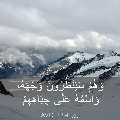 Picture 03 - رُؤيا 22:4 AVD - وَهُمْ سَيَنْظُرُونَ - Bible Verse Picture