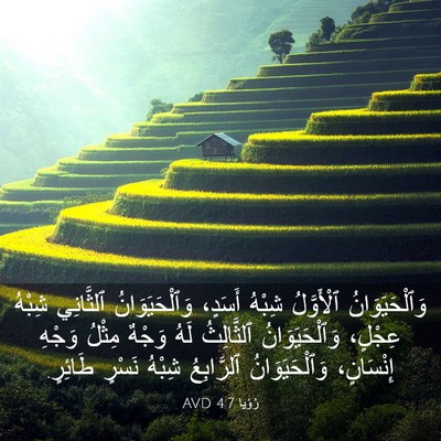 Picture 03 - رُؤيا 4:7 AVD - وَٱلْحَيَوَانُ ٱلْأَوَّلُ - Bible Verse Picture