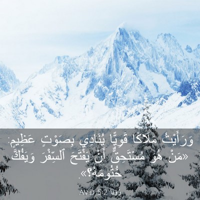 Picture 03 - رُؤيا 5:2 AVD - وَرَأَيْتُ مَلَاكًا - Bible Verse Picture