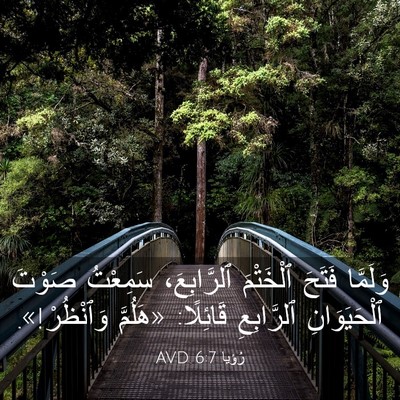Picture 03 - رُؤيا 6:7 AVD - وَلَمَّا فَتَحَ ٱلْخَتْمَ - Bible Verse Picture