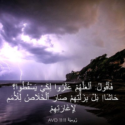 Picture 03 - رُومِيَةَ 11:11 AVD - فَأَقُولُ: أَلَعَلَّهُمْ - Bible Verse Picture