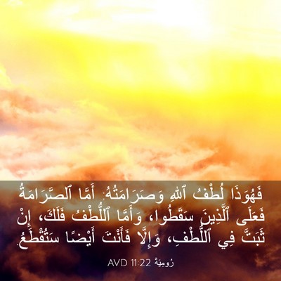 Picture 03 - رُومِيَةَ 11:22 AVD - فَهُوَذَا لُطْفُ ٱللهِ - Bible Verse Picture