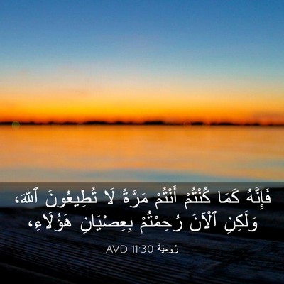 Picture 03 - رُومِيَةَ 11:30 AVD - فَإِنَّهُ كَمَا كُنْتُمْ - Bible Verse Picture