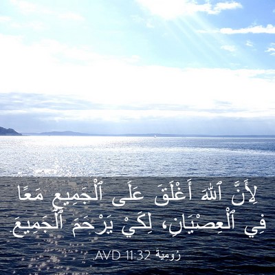 Picture 03 - رُومِيَةَ 11:32 AVD - لِأَنَّ ٱللهَ أَغْلَقَ - Bible Verse Picture