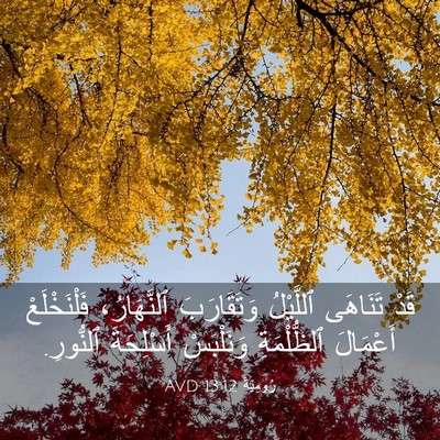 Picture 03 - رُومِيَةَ 13:12 AVD - قَدْ تَنَاهَى ٱللَّيْلُ - Bible Verse Picture