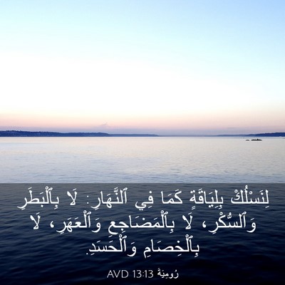 Picture 03 - رُومِيَةَ 13:13 AVD - لِنَسْلُكْ بِلِيَاقَةٍ - Bible Verse Picture