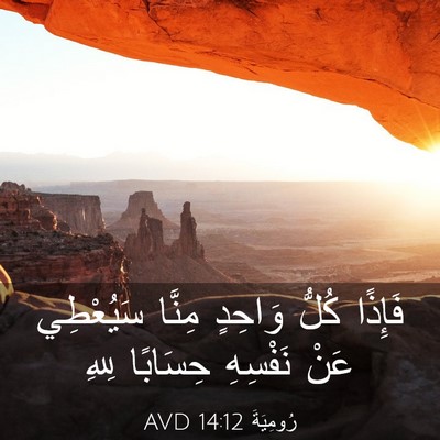 Picture 03 - رُومِيَةَ 14:12 AVD - فَإِذًا كُلُّ وَاحِدٍ - Bible Verse Picture