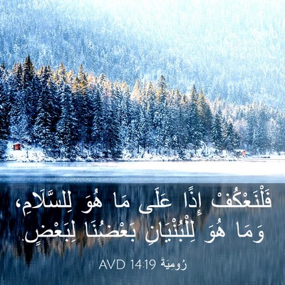 Picture 03 - رُومِيَةَ 14:19 AVD - فَلْنَعْكُفْ إِذًا عَلَى - Bible Verse Picture