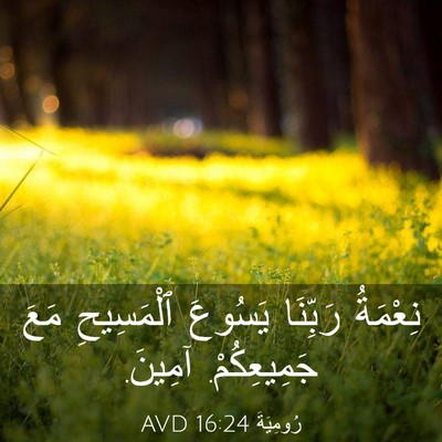 Picture 03 - رُومِيَةَ 16:24 AVD - نِعْمَةُ رَبِّنَا يَسُوعَ - Bible Verse Picture
