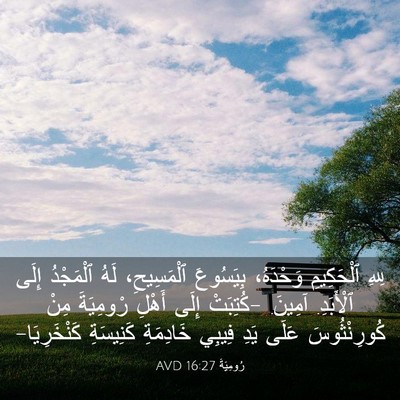 Picture 03 - رُومِيَةَ 16:27 AVD - لِلهِ ٱلْحَكِيمِ - Bible Verse Picture