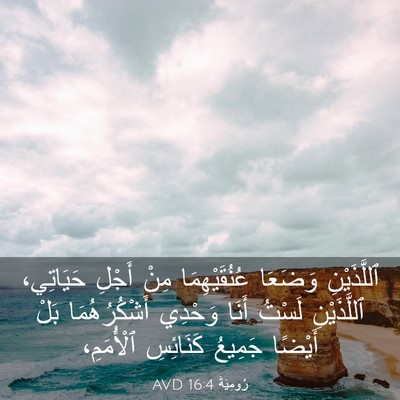 Picture 03 - رُومِيَةَ 16:4 AVD - ٱللَّذَيْنِ وَضَعَا - Bible Verse Picture