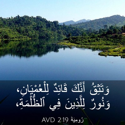 Picture 03 - رُومِيَةَ 2:19 AVD - وَتَثِقُ أَنَّكَ قَائِدٌ - Bible Verse Picture