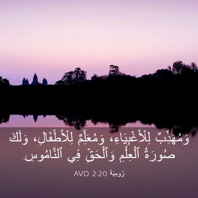 Picture 03 - رُومِيَةَ 2:20 AVD - وَمُهَذِّبٌ - Bible Verse Picture