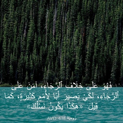 Picture 03 - رُومِيَةَ 4:18 AVD - فَهُوَ عَلَى خِلَافِ - Bible Verse Picture