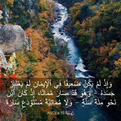 Picture 03 - رُومِيَةَ 4:19 AVD - وَإِذْ لَمْ يَكُنْ - Bible Verse Picture
