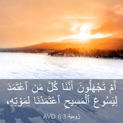 Picture 03 - رُومِيَةَ 6:3 AVD - أَمْ تَجْهَلُونَ أَنَّنَا - Bible Verse Picture