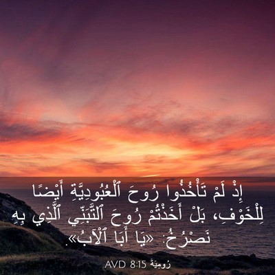 Picture 03 - رُومِيَةَ 8:15 AVD - إِذْ لَمْ تَأْخُذُوا رُوحَ - Bible Verse Picture