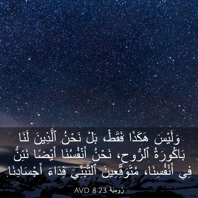Picture 03 - رُومِيَةَ 8:23 AVD - وَلَيْسَ هَكَذَا فَقَطْ، - Bible Verse Picture