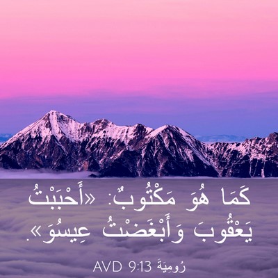 Picture 03 - رُومِيَةَ 9:13 AVD - كَمَا هُوَ مَكْتُوبٌ: - Bible Verse Picture